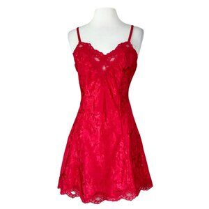 Victoria's Secret Lustrous Gem Red Vintage Slip Dress, Size S